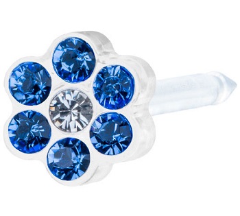 BLOMDAHL FORALOBO MP DAISY 5MM SAPPHIRE/CRYSTAL - farmanauta.it