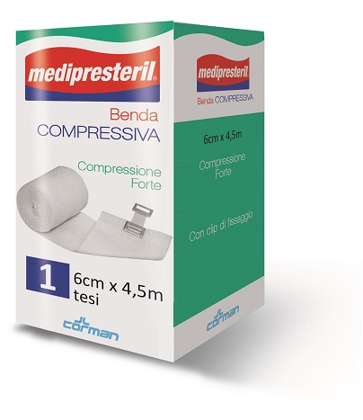 BENDA MEDIPRESTERIL COMPRESSIONE FORTE M4,5X6CM TESI - farmanauta.it
