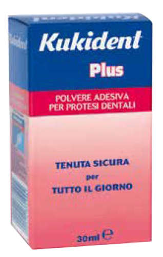 KUKIDENT PLUS POLVERE ADESIVA PER PROTESI DENTARIE 30 G - farmanauta.it