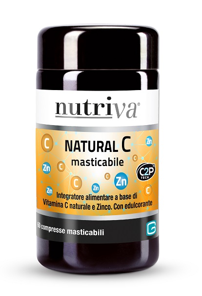 NUTRIVA NATURAL C 60 COMPRESSE MASTICABILI - farmanauta.it