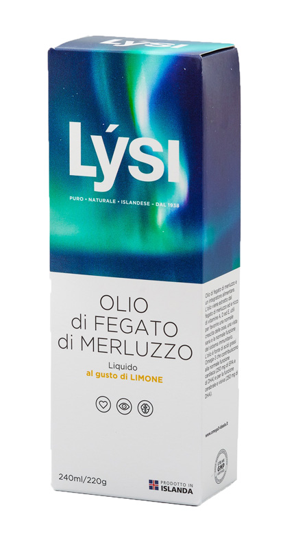 LYSI OLIO FEGATO MERLUZZO LIMONE 240 ML - farmanauta.it