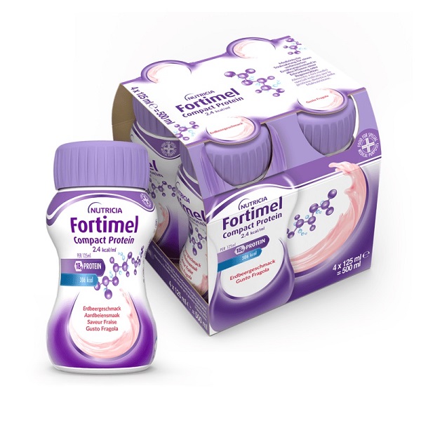 FORTIMEL COMPACT PROTEIN FRAGOLA 4 X 125 ML - farmanauta.it
