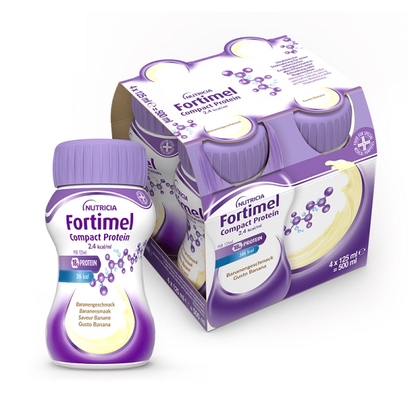 FORTIMEL COMPACT PROTEIN BANANA 4 X 125 ML - farmanauta.it