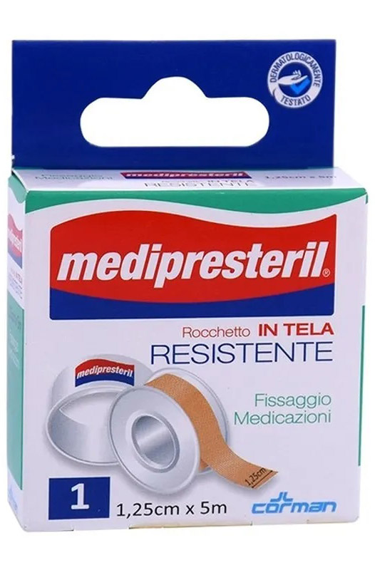 CEROTTO IN ROCCHETTO MEDIPRESTERIL IN TELA RESISTENTE M5X1,25CM - farmanauta.it