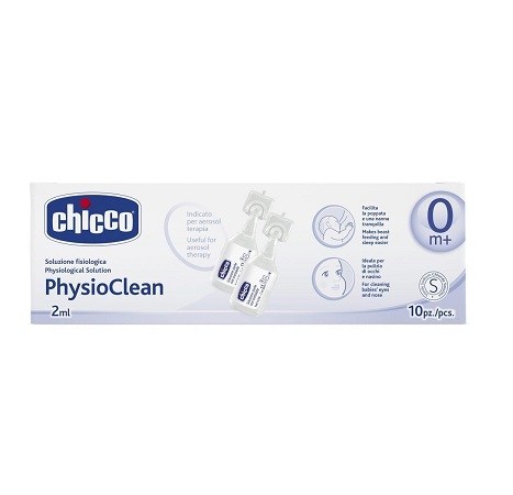 CHICCO PHYSIOCLEAN SOLUZIONE FISIOLOGICA 10 FLACONCINI 2 ML - farmanauta.it