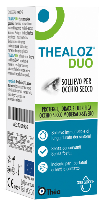 THEALOZ DUO SOLUZIONE OCULARE FLACONE 10 ML - farmanauta.it