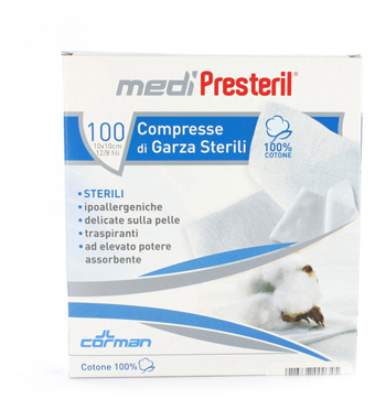 GARZA MEDIPRESTERIL STERILE MONOUSO 18X40 12 PEZZI - farmanauta.it
