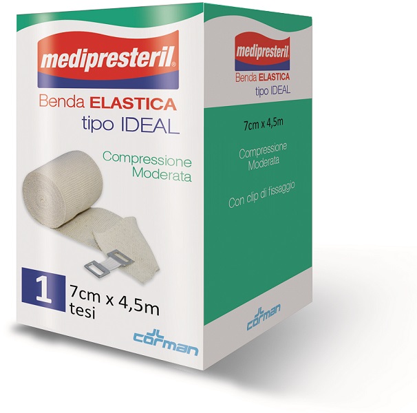 BENDA ELASTICA MEDIPRESTERIL IDEAL CM7X45MT - farmanauta.it