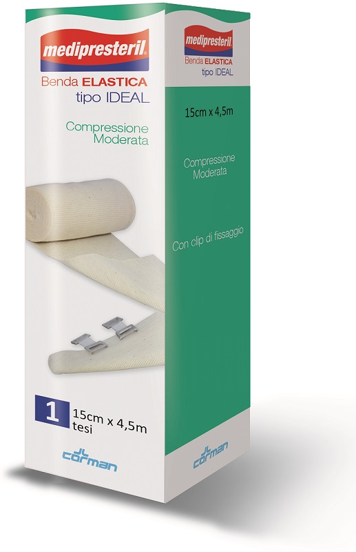 BENDA ELASTICA MEDIPRESTERIL IDEAL CM15X45MT - farmanauta.it