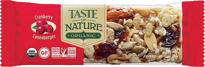 TASTE OF NATURE BARRETTA AI CRANBERRIES BIO VEGAN 40 G - farmanauta.it