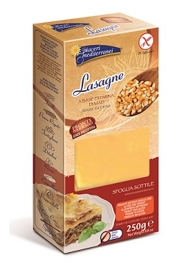 PIACERI MEDITERRANEI PASTA FARINA MAIS LASAGNE 250 G - farmanauta.it