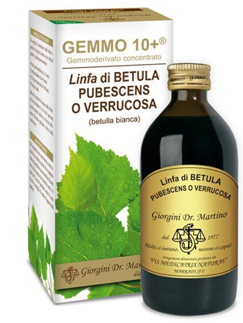 GEMMO 10+ BETULLA B LINFA 200 ML LIQUIDO ANALCOLICO - farmanauta.it