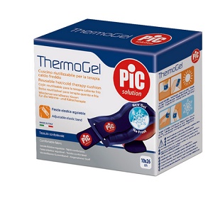 THERMOGEL CUSCINO TERAPIA CALDO FREDDO 10X26 CM CON FASCIA ELASTICA - farmanauta.it