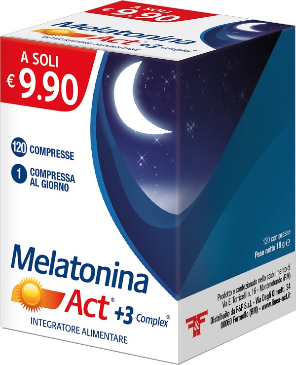 MELATONINA ACT 1MG +3 COMPLEX 120 COMPRESSE - farmanauta.it