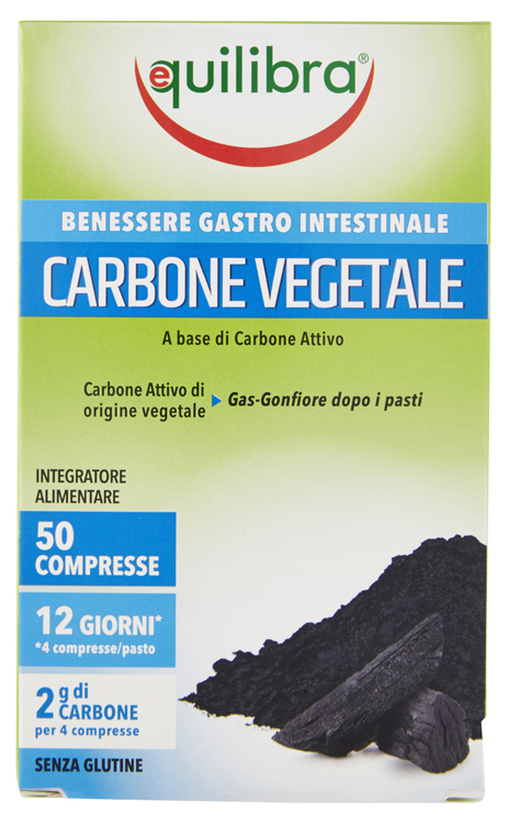 CARBONE VEGETALE 50 COMPRESSE - farmanauta.it