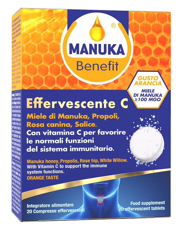 MANUKA BENEFIT EFFERVESCENTE C 20 COMPRESSE - farmanauta.it