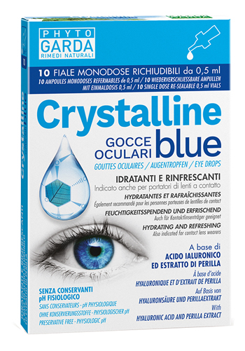 CRYSTALLINE BLUE GOCCE OCULARI MONODOSE 10 FIALE 0,5 ML - farmanauta.it