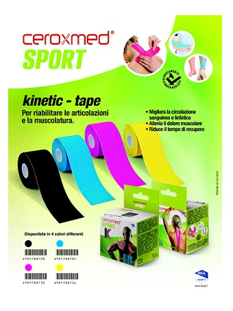 CEROXMED SPORT KINETIC TAPE BLU 1 PEZZO - farmanauta.it