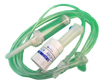 DEFLUSSORE CON REGOLATORE DI FLUSSO A GRAVITA' CON PERFORATORE 5/250ML - farmanauta.it