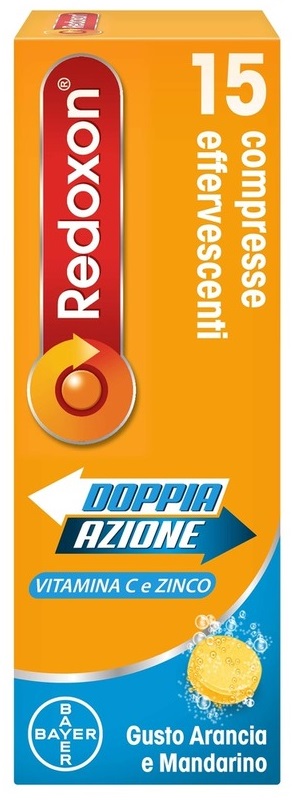 REDOXON DOPPIA AZIONE 15 COMPRESSE EFFERVESCENTI VITAMINA C ZINCO ARANCIA E MANDARINO 45,78 G - farmanauta.it