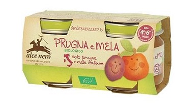 OMOGENEIZZATO PRUGNA E MELA BABY FOOD BIO 2 X 80 G - farmanauta.it