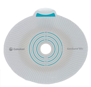 PLACCA PER UROSTOMIA COLOSTOMIA ILEOSTOMIA SENSURA MIO CLICK SISTEMA A DUE PEZZI FLANGIA 70 MM FORO RITAGLIABILE 10-65 MM 5 PEZZI - farmanauta.it