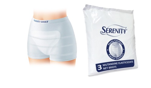 MUTANDINA A RETE PER INCONTINENZA SERENITY PANTY COMFORT XL 3 PEZZI - farmanauta.it