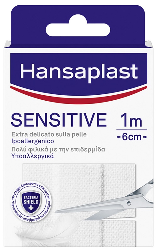 HANSAPLAST STRISCIA SENSITIVE PRETAGLIATA 1X6CM 10 PEZZI - farmanauta.it