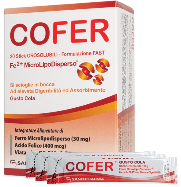 COFER 20 STICK OROSOLUBILI GUSTO COLA - farmanauta.it