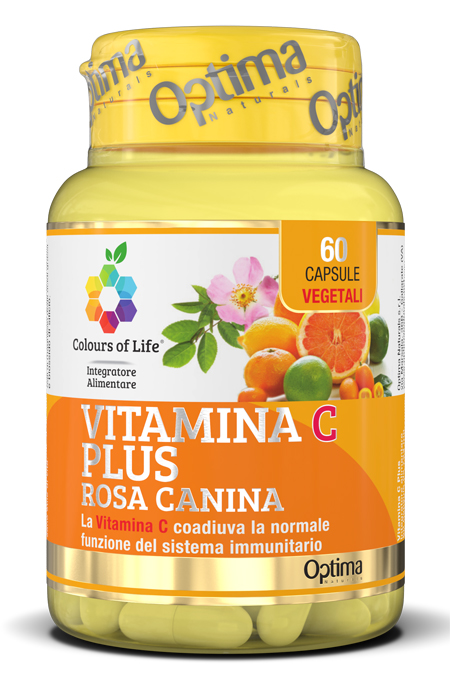 COLOURS OF LIFE VITAMINA C PLUS ROSA CANINA 60 CAPSULE VEGETALI 724 MG - farmanauta.it