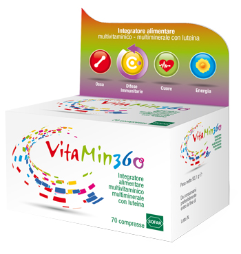VITAMIN 360 MULTIVITAMINICO MULTIMINERALE 70 COMPRESSE ASTUCCIO 93,10 G - farmanauta.it