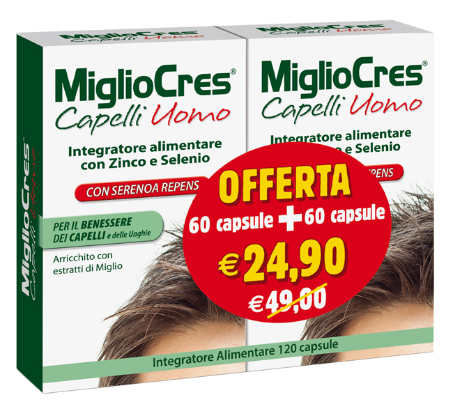 MIGLIOCRES UOMO 60+60 CAPSULE PROMO - farmanauta.it
