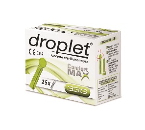 LANCETTE PUNGIDITO DROPLET COMFORT MAX GAUGE 33 25 PEZZI - farmanauta.it