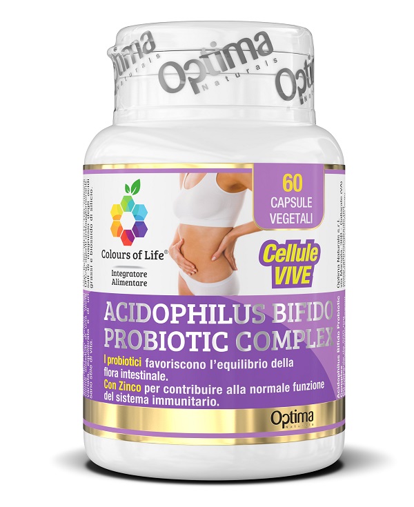 COLOURS OF LIFE ACIDOPHILUS BIFIDO COMPLEX 60 CAPSULE VEGETALI 500 MG - farmanauta.it