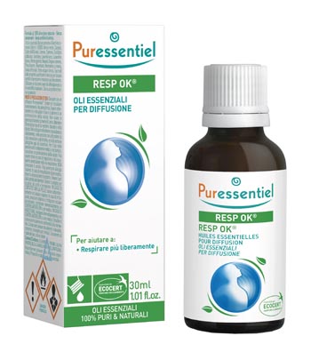 MISCELA RESP OK OLI ESSENZIALI PER DIFFUSIONE 30 ML PURESSENTIEL ECOCERT - farmanauta.it