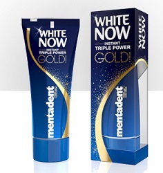MENTADENT DENTIFRICIO WHITE NOW TRIPLE POWER GOLD 50 ML - farmanauta.it