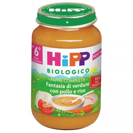 HIPP BIO PAPPA PRONTA FANTAS VERD POLLO RISO 190 G - farmanauta.it