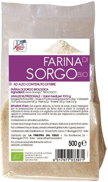 FSC FARINA DI SORGO BIO AD ALTO CONTENUTO DI FIBRA 500 G - farmanauta.it
