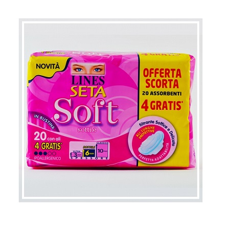 LINES SETA SOFT ALI 16+4 PEZZI - farmanauta.it