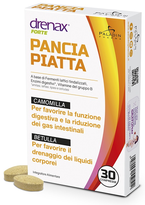 DRENAX FORTE PANCIA PIATTA 30 COMPRESSE - farmanauta.it