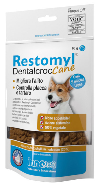 RESTOMYL DENTALCROC CANI PICCOLA TAGLIA BUSTA 60 G - farmanauta.it