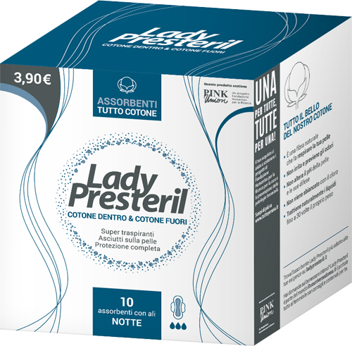 LADY PRESTERIL COTONE DENTRO & COTONE FUORI 10 ASSORBENTI CON ALI NOTTE PROMO - farmanauta.it