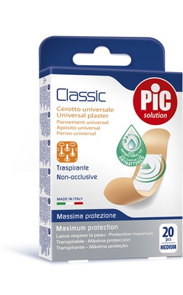 CEROTTO PIC CLASSIC 19X72 MM ANTIBATTERICO 20 PEZZI - farmanauta.it