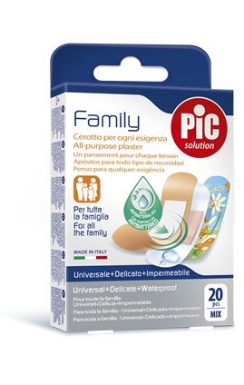 CEROTTO PIC STRIP FAMILY 20 PEZZI ANTIBATTERICO CON TAMPONE - farmanauta.it