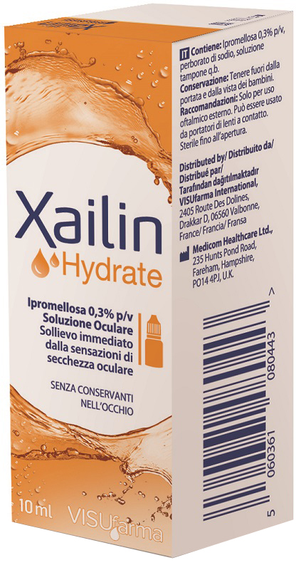 XAILIN HYDRATE GOCCE OCULARI IPROMELLOSA 0,3% FLACONE MULTIDOSE 10 ML - farmanauta.it