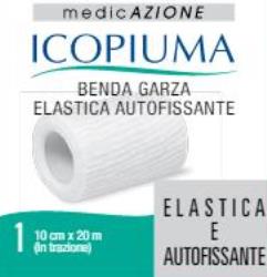 BENDA GARZA ELASTICA ICOPIUMA AUTOFISSANTE CM 10 X 20 MT - farmanauta.it