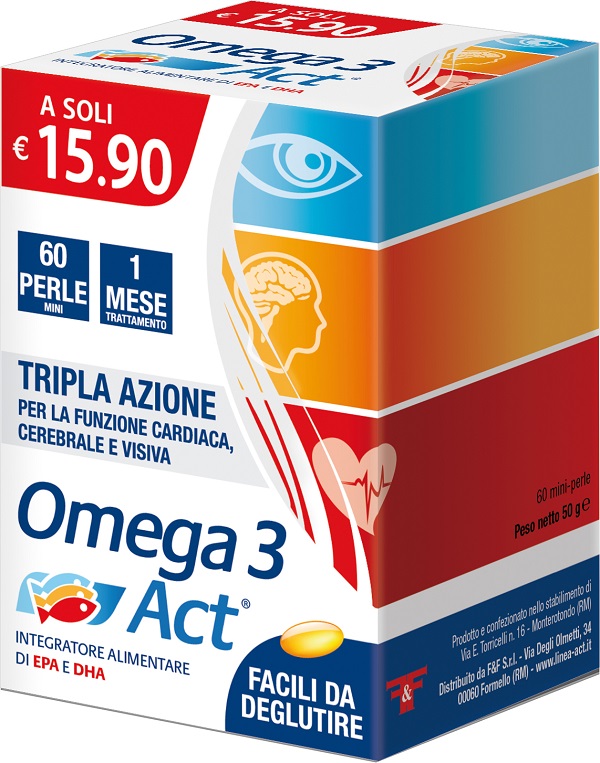 OMEGA 3 ACT 540MG + VITAMINA E 60 PERLE MINI - farmanauta.it