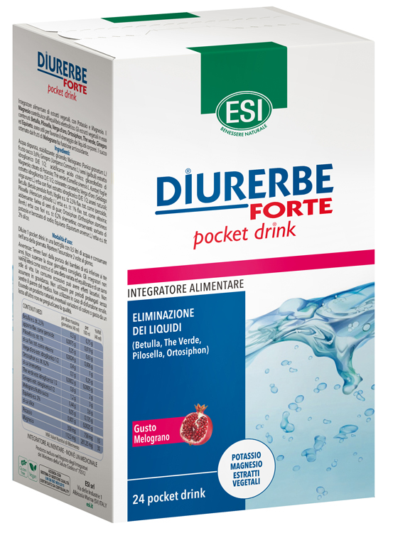 ESI DIURERBE FORTE POCKET DRINK MELOGRANO 24 X 20 ML - farmanauta.it