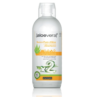 ALOEVERA2 SUCCO PURO D'ALOE DOPPIA CONCENTRAZIONE + ENERTONICI 1 LITRO - farmanauta.it