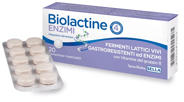 BIOLACTINE ENZIMI 20 COMPRESSE NUOVA FORMULA - farmanauta.it
